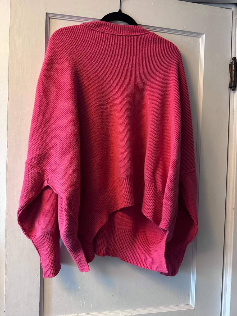 Free People Oversized Hot Pink Knit Sweater